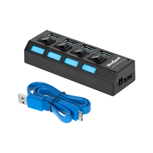 HUB USB 3.0 Rebel Rozgałęźnik Rozdzielacz Portów 5 Gb/s