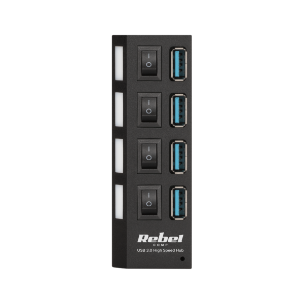 HUB USB 3.0 Rebel Rozgałęźnik Rozdzielacz Portów 5 Gb/s - obrazek 2