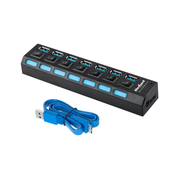 HUB USB 3.0 x 7 rozgałęźnik rozdzielacz Rebel 5 Gb/s