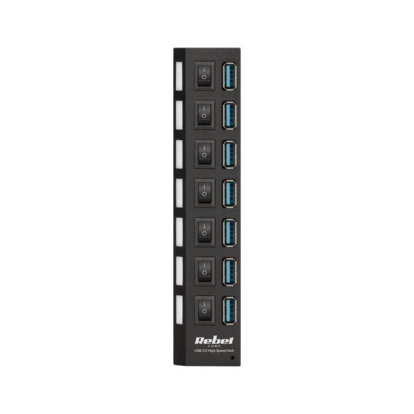 HUB USB 3.0 x 7 rozgałęźnik rozdzielacz Rebel 5 Gb/s - obrazek 2