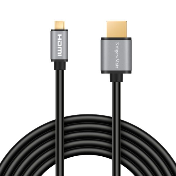 Kabel HDMI Kruger&Matz Basic - 2.0, 180 cm, 4K, 60 Hz, HDR - obrazek 2