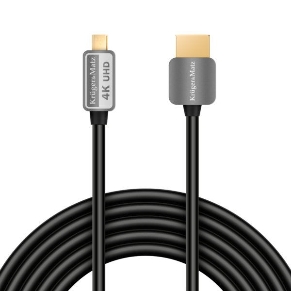 Kabel HDMI - micro HDMI 3m 4K Kruger&Matz - obrazek 2