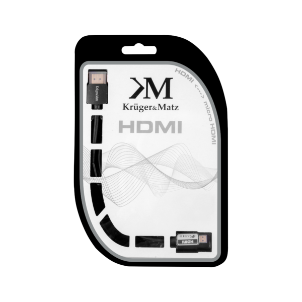 Kabel HDMI - micro HDMI 3m 4K Kruger&Matz - obrazek 3