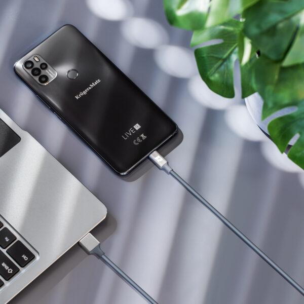 Kabel USB 3.0 - USB-C typ C 2m szybkie ładowanie QC 3.0 PD Rebel - obrazek 3