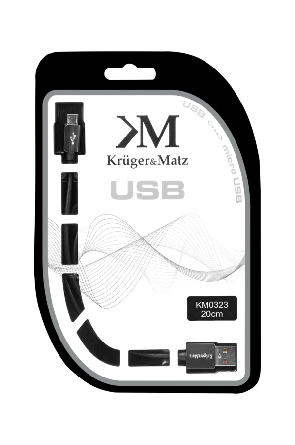 Kabel USB - Micro USB 0.2m Kruger&Matz - obrazek 3