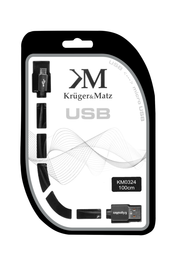 Kabel USB - Micro USB 1m Kruger&Matz KM0324 - obrazek 3