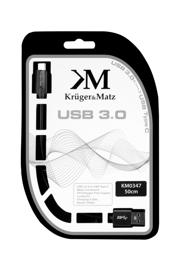 Kabel USB typu C 50 cm - Kruger&Matz - obrazek 3