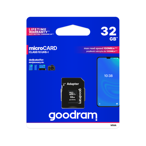 Goodram karta pamięci microSD 32 GB Class 10 UHS-I Adapter SD