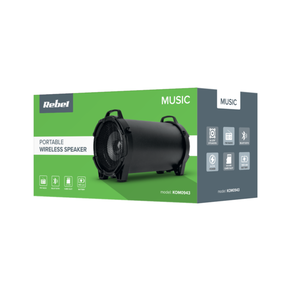 Głośnik Bluetooth 5.0 FM USB AUX Rebel KOM0943 - obrazek 6