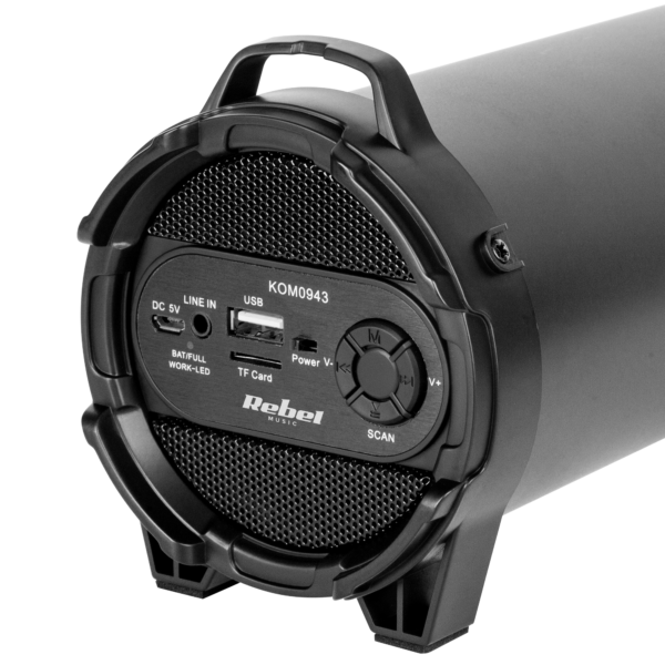 Głośnik Bluetooth 5.0 FM USB AUX Rebel KOM0943 - obrazek 2