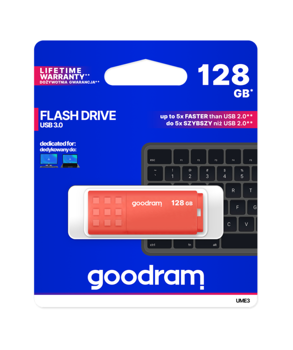Pendrive Goodram 128 GB USB 3.0 UME3 pomarańczowy