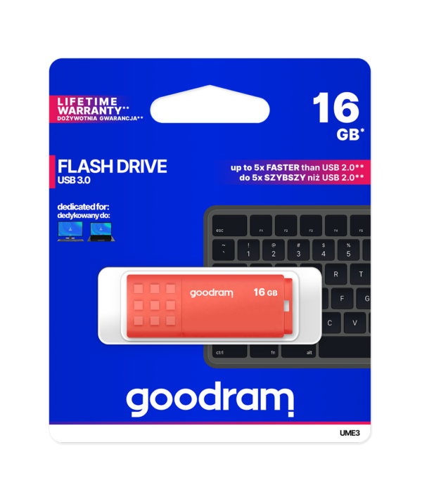 Pendrive Goodram 16 GB USB 3.0 UME3 pomarańczowy