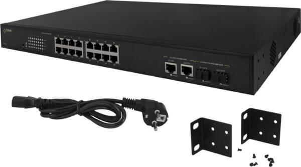 SWITCH POE PULSAR SF116 16-PORTÓW (16xPoE + 2xUPLINK/2xSFP UPLINK) - obrazek 2
