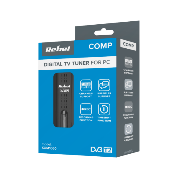 Tuner cyfrowy USB TV DVB-T2 H.265 HEVC Rebel - obrazek 5