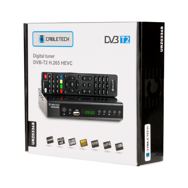 Tuner dekoder TV DVB-T2 H.265 HEVC USB Cabletech - obrazek 5