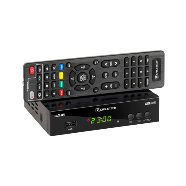 Dekoder Tuner TV naziemnej DVB-T2 Full HD H.265 HEVC USB HDMI