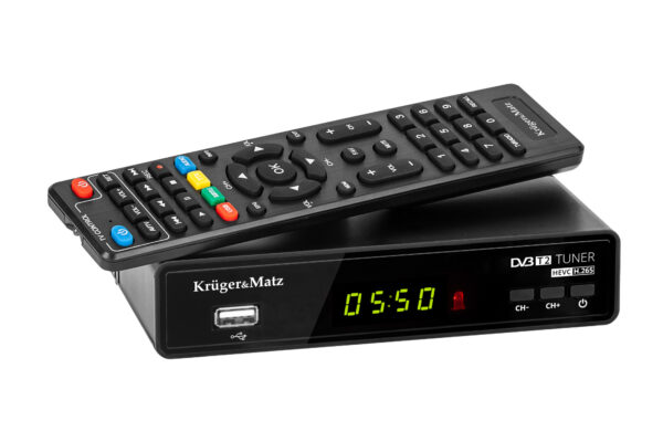 Tuner DVB-T2 KrugerMatz H.265 HEVC dekoder KM0550B - obrazek 8