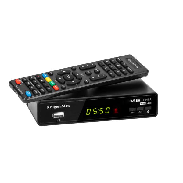 Tuner DVB-T2 KrugerMatz H.265 HEVC dekoder KM0550A
