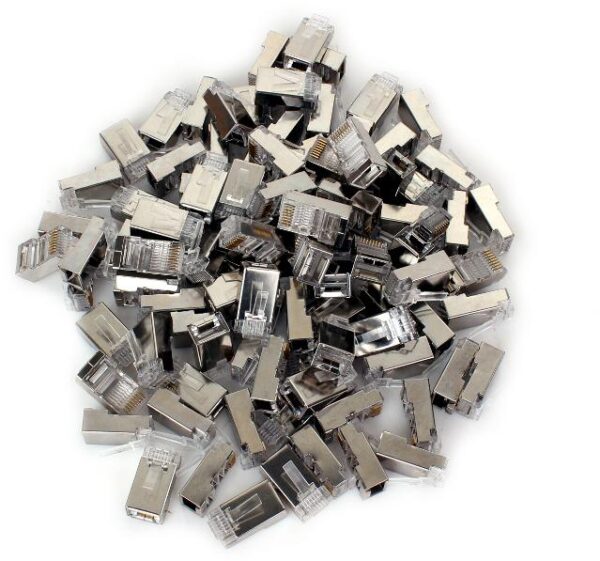 WTYK SIECIOWY PRZELOTOWY GETFORT RJ45 KAT.5e 8P8C EKRANOWANY (100szt)