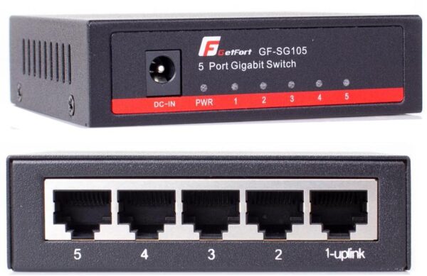 SWITCH GETFORT SG105 (5 x Gigabit Eth)