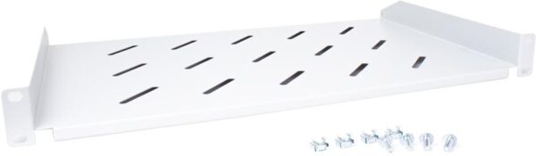 Szara półka rackowa uniwersalna - Getfort 19" 1U 270mm