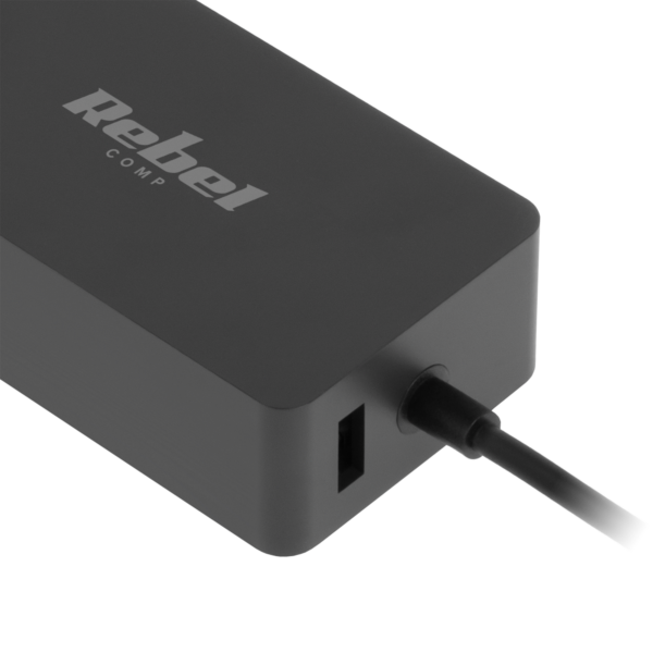 Ładowarka samochodowa do laptopa zasilacz 65W 12v 24V 8 końcówek Rebel - obrazek 3