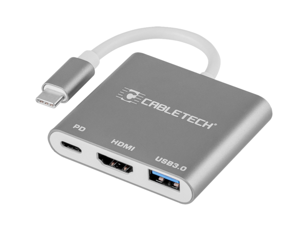 Złącze adapter Cabletech wtyk Typu C - gniazda USB 3.0 HDMI 2.0 Typu C